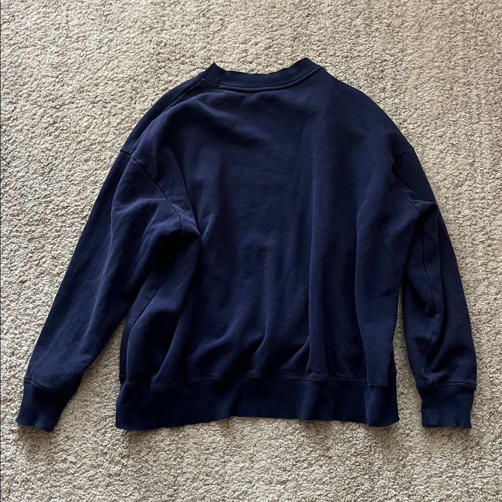 Under Armour Navy Sweatshirt with Pink Logo - Picture 3 of 3